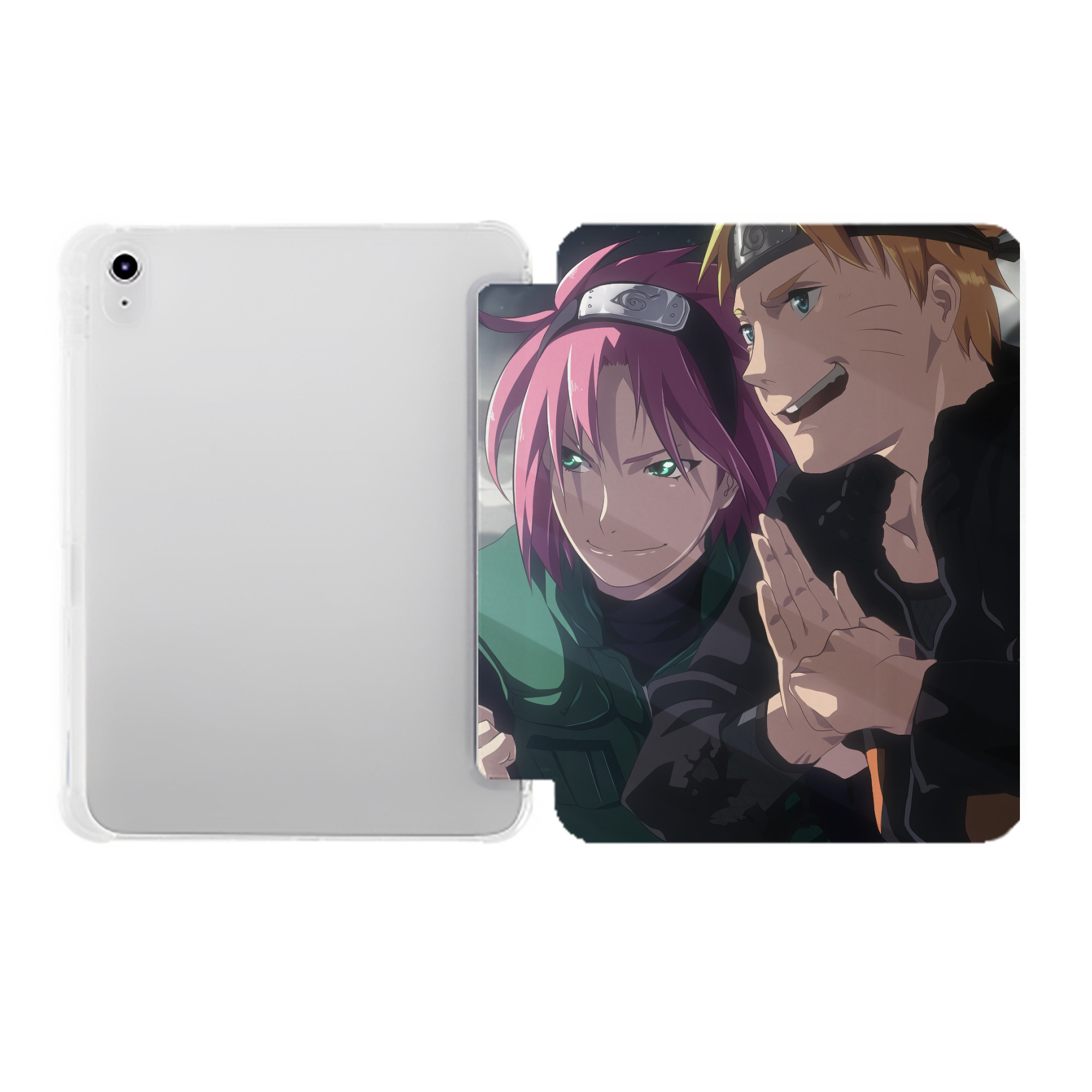 （画像用） NARUTO -ナルト- NARUTO -ナルト- 疾風伝 IPad ケース ペン収納付き 三つ折りスタンド PUレザー×シリコン 対応機種9.5/10.5/10.9インチ